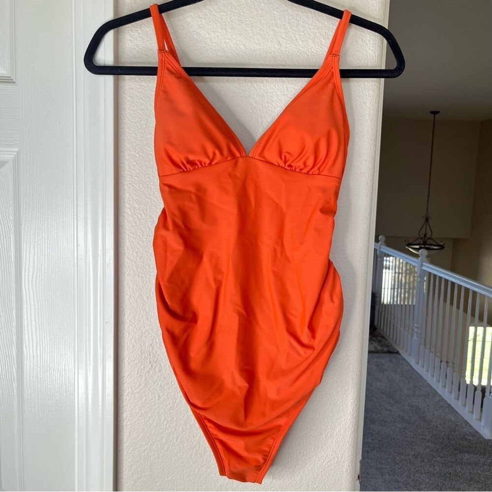 NWT Cupshe Orange One Piece Swimsuit Swimwear Women’s XS